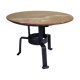 Table basse en marbre et fer forgé martelé, 61 cm