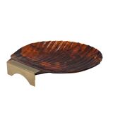 Hollywood regency shell shaped centerpiece, Italy 1970s