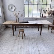 Solid oak farmhouse table with extensions (190-280cm) 1950