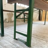 Guinguette table and its 2 benches