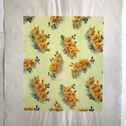 Original gouache on paper from Editions JEHLEM, floral decoration (yellow), twentieth century, Paris