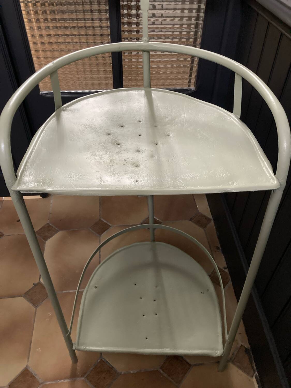 Coiffeuse, chevet en métal, années 50