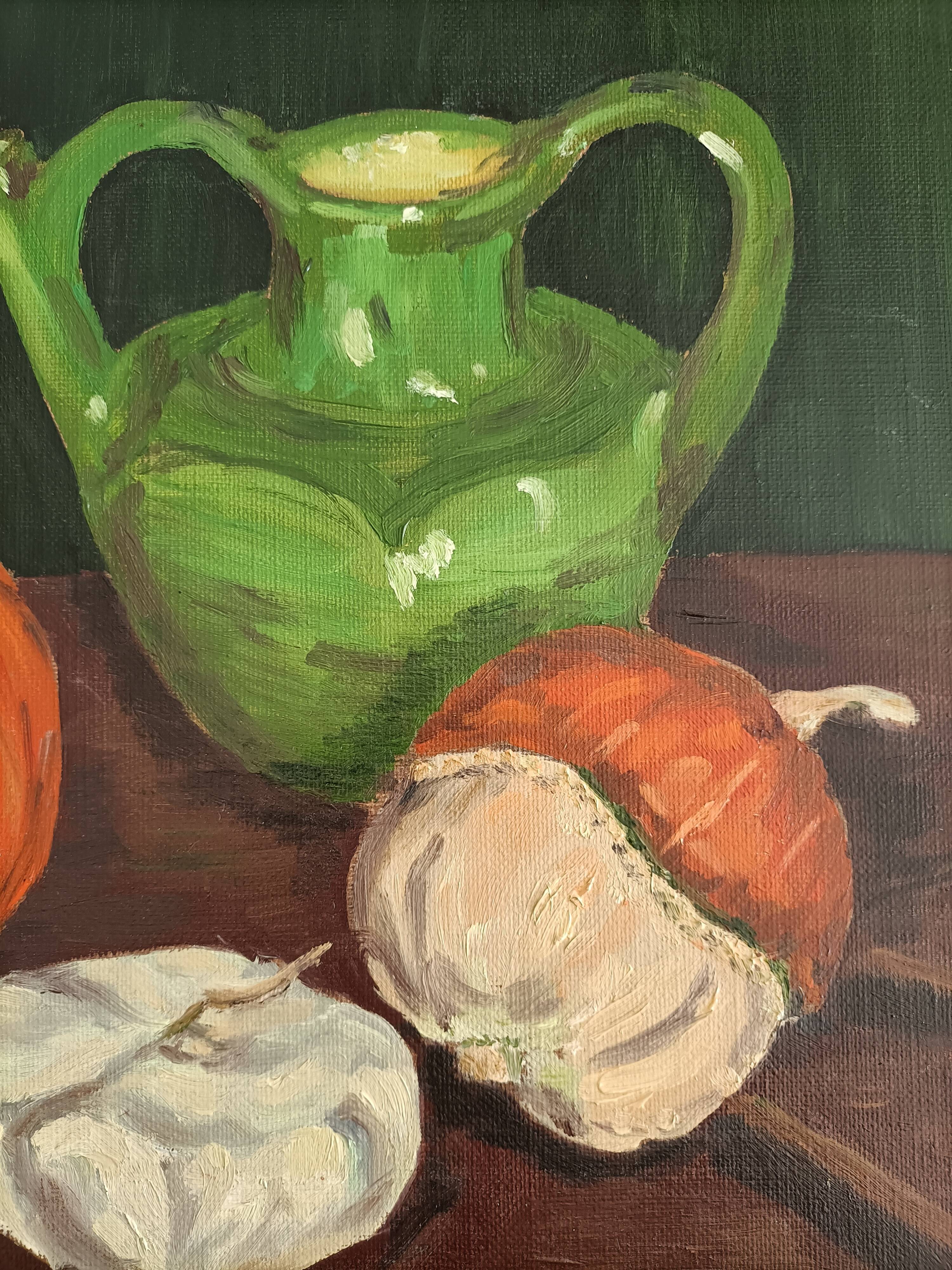 Still life painting signed jacqueline berteaux-dubuc - 1995