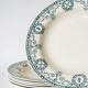 Set of 6 deep plates in Terre de Fer, Salins model "Cambacéres" 19th century
