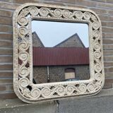 Mirror in travertine from italy