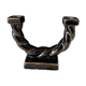 Black ceramic candle holder