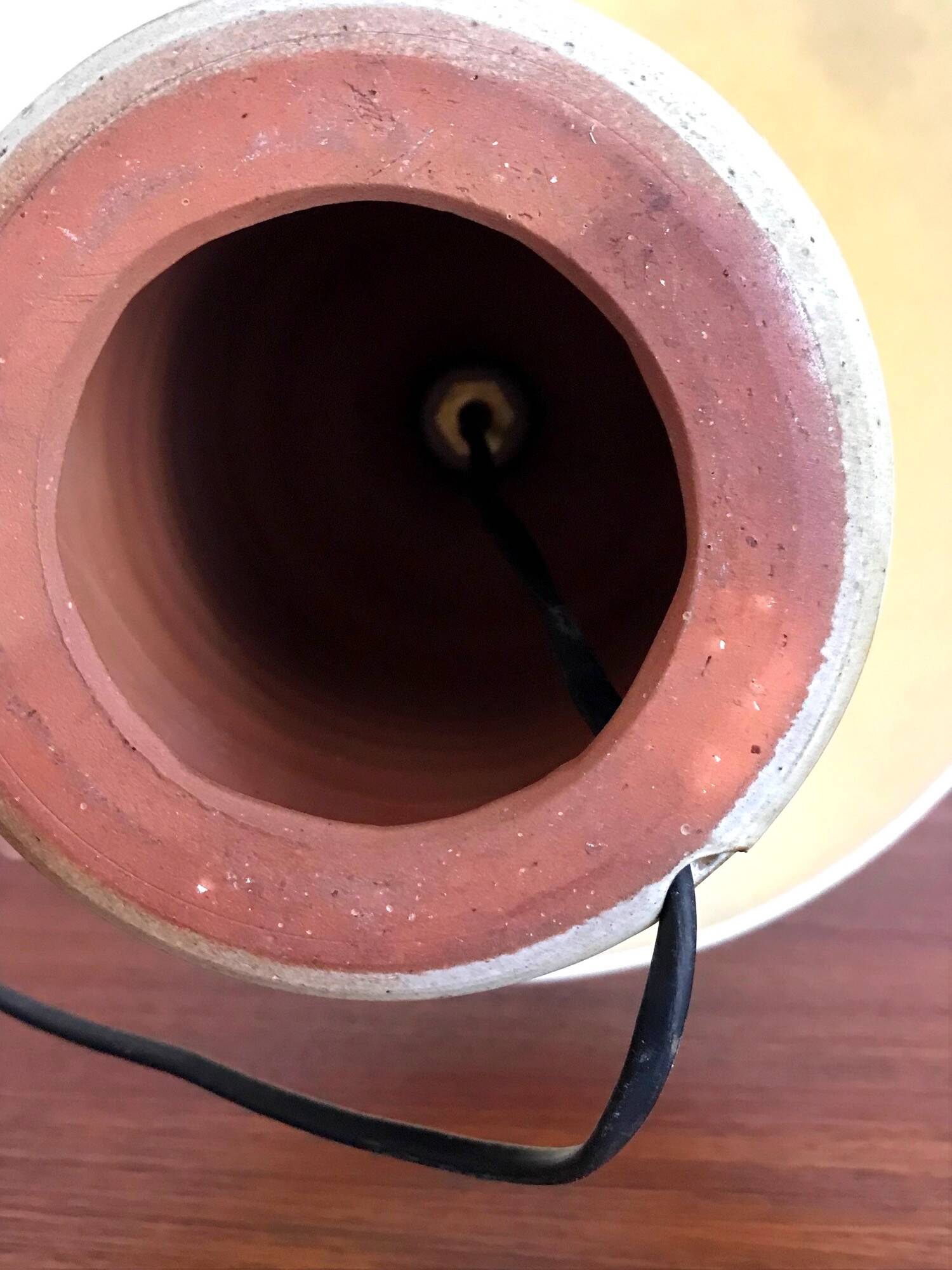 Vintage lamp in glazed stoneware from the 70s