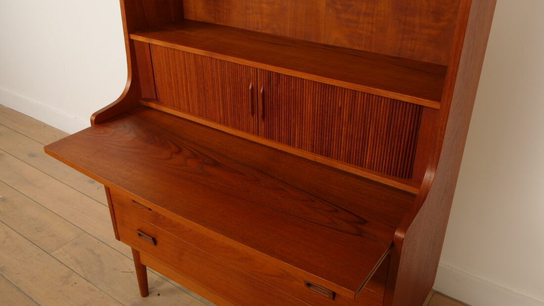 Vintage bookcase | Secretary | Teak | Johannes Sorth