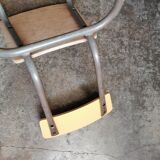 Petite chaise ecole 1950s tubee formica jaune