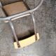 Petite chaise ecole 1950s tubee formica jaune
