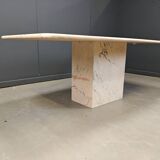 Table de salle à manger en marbre italien, années 1970
