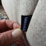 Togo beige wool bench by Michel Ducaroy