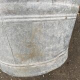 Vintage galvanized zinc basin 65 liters