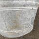 Vintage galvanized zinc basin 65 liters