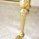 Gold metal and smoked glass server
