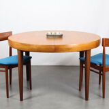 Scandinavian teak round dining table