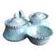 Mustard pepper shaker Victoria China iridescent porcelain