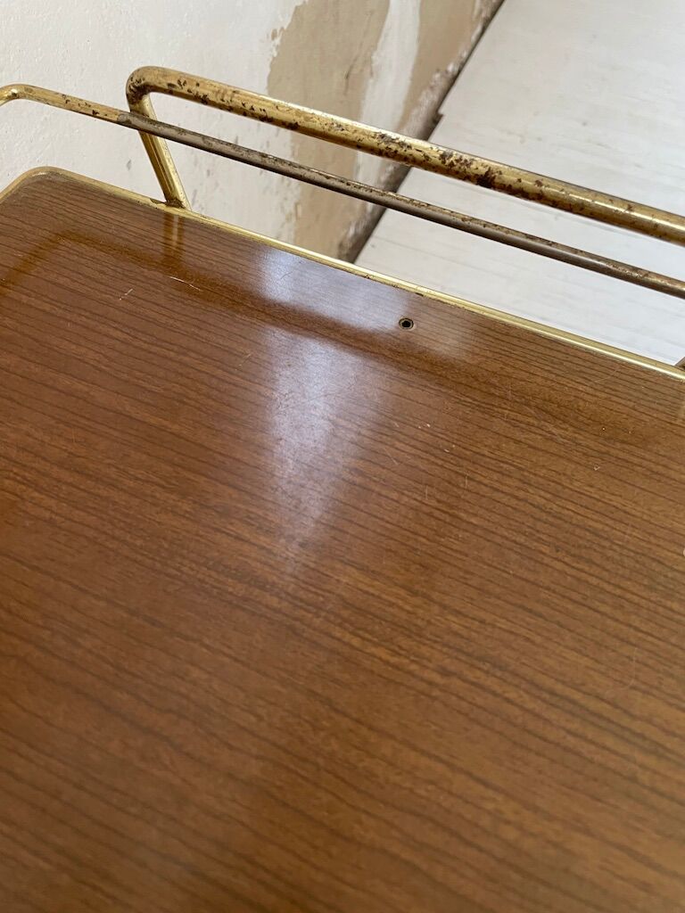 Vintage vinyl bedside side table