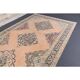 Vintage Turkish Oushak handmade wool cotton orange runner 142x380