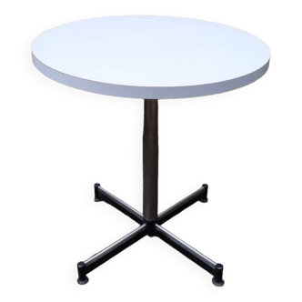 High bistro table with gray formica top