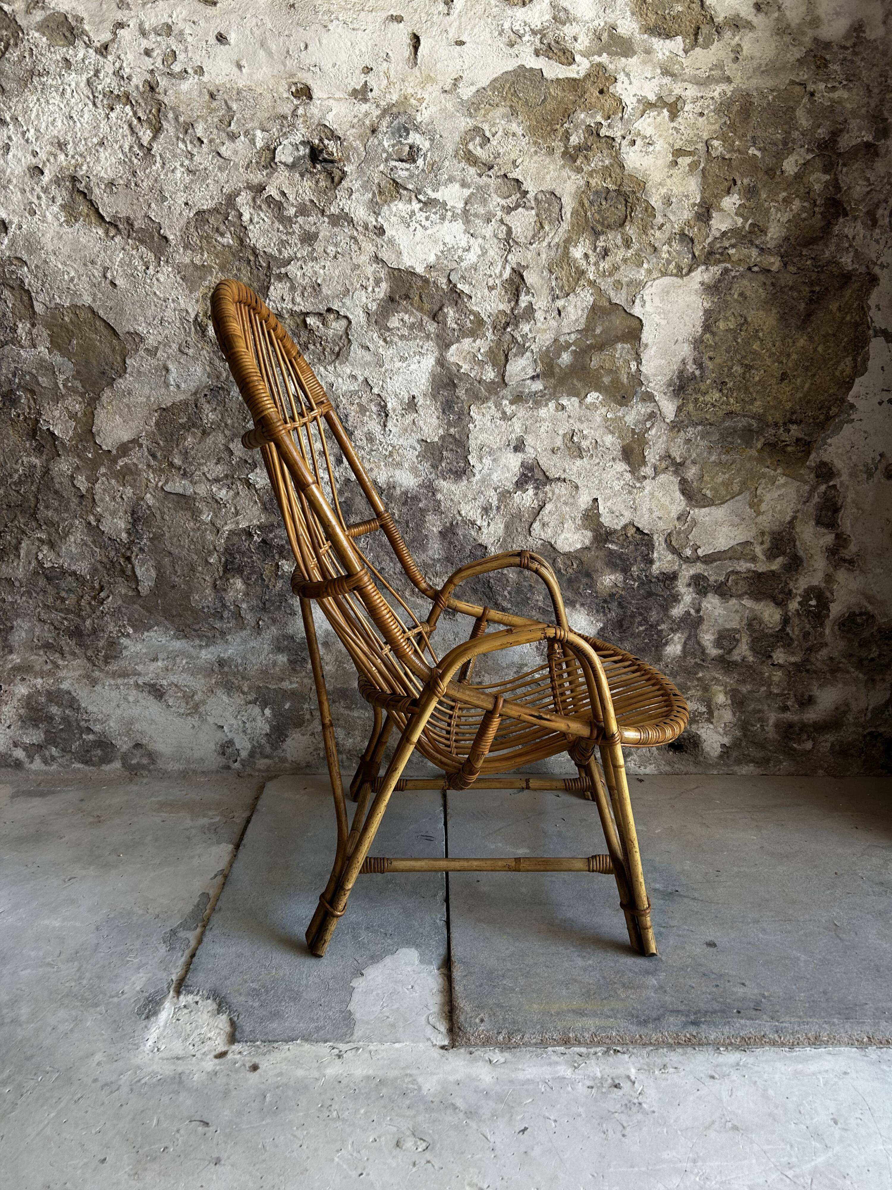 rattan armchair