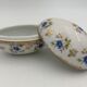 Vintage box in Limoges porcelain, egg shape, floral decoration - twentieth century