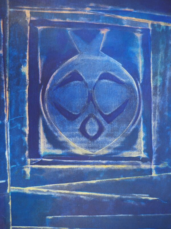 Max ernst : composition au vase bleu - pochoir original