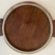 Plateau Art deo wood and silver metal