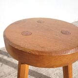 Low tripod stool in ash