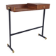 Table console / coiffeuse italienne du milieu du siècle avec des éléments en laiton, années 1950.
