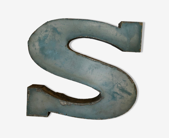Lettre d’enseigne bleue « S »