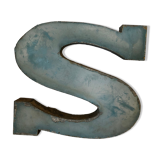Blue sign letter "S"