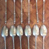 12 Old small silver-plated spoons