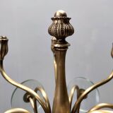 Brass and Glass Revolving Coat Rack, Italy