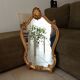 Antique baroque rococo mirror in gilded wood 77*47 cm