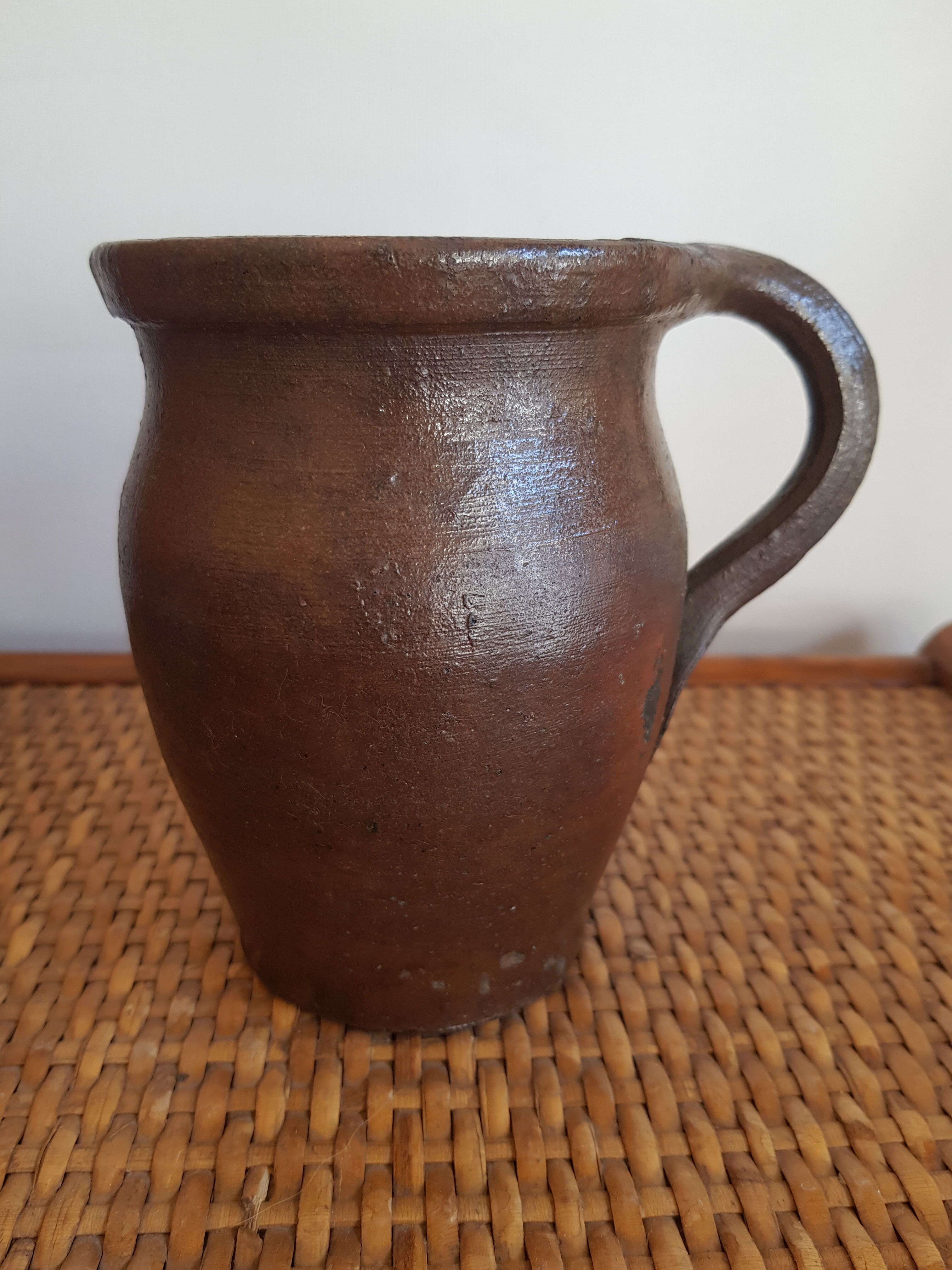 Pitcher jug in glazed sandstone France around 1900