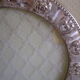 Service tray with cakes, silver plated, double glass with lace insertion, original box