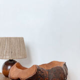 Empty carved wooden pocket