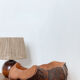 Empty carved wooden pocket