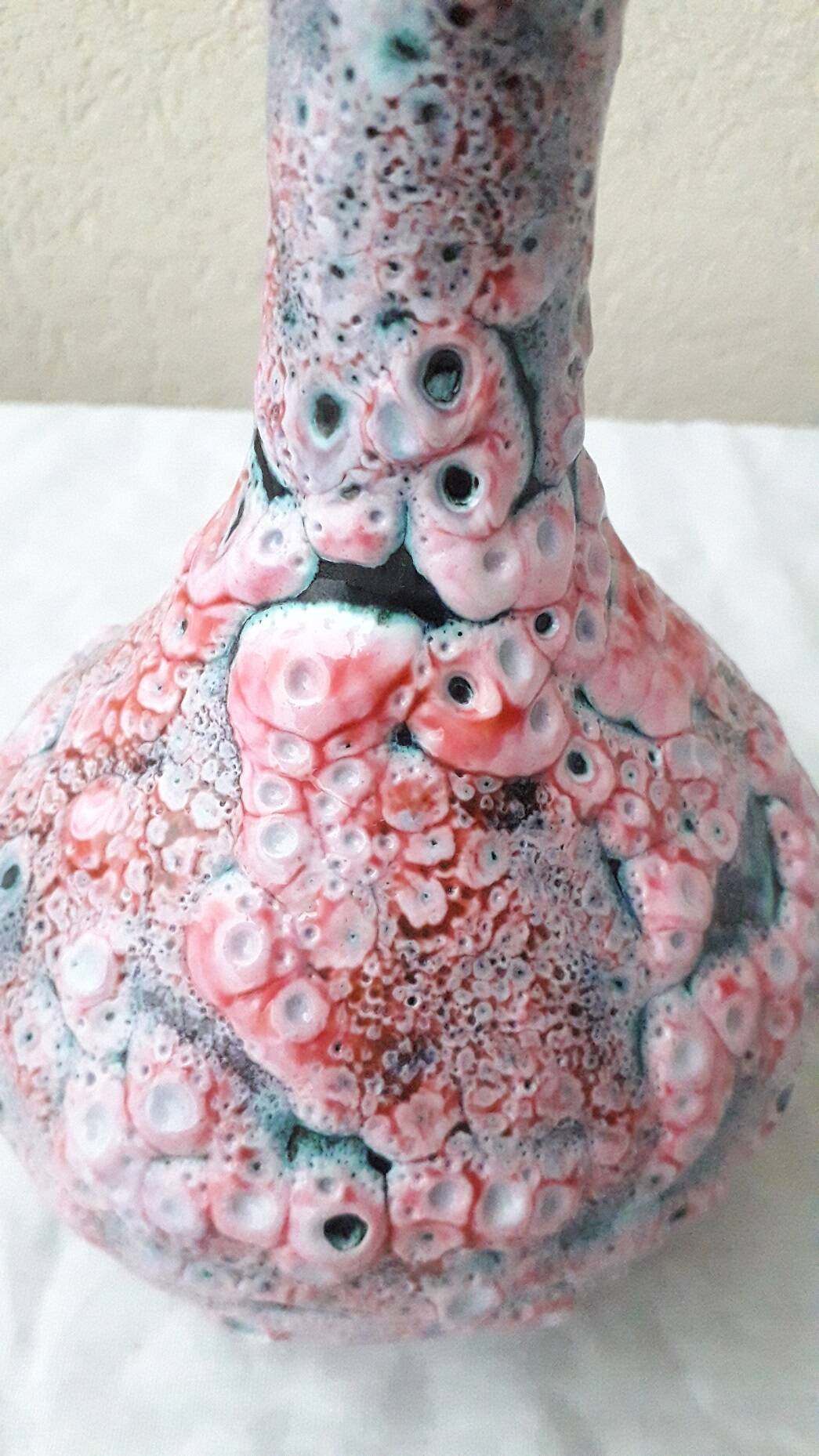 Fat lava pink vase