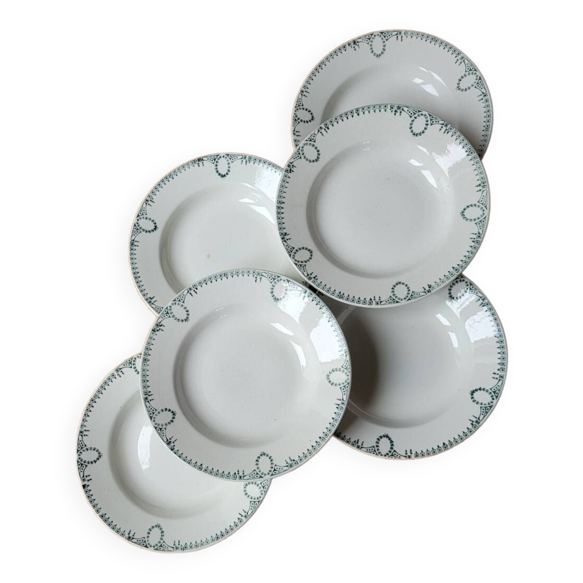 Lot n°1 of 6 soup plates 418 St Amand