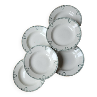 Lot n°1 of 6 soup plates 418 St Amand