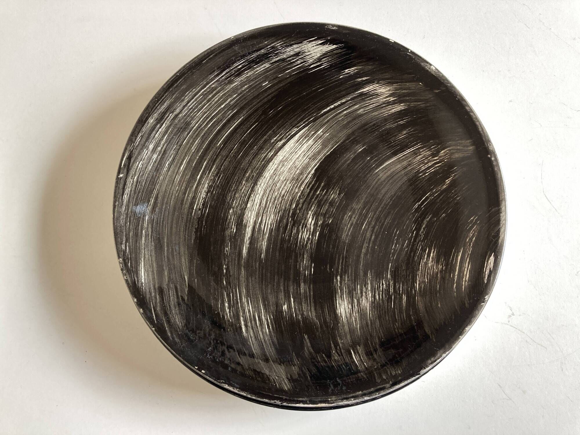Set of 6 plates Soulages Gulf Juan in Salins earthenware 1960