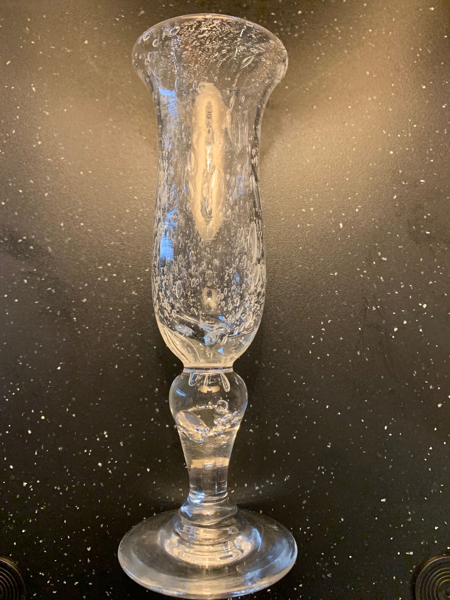Lot de 6 flûtes en verre bullé
