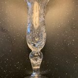 Set of 6 bubbled glass flutes
