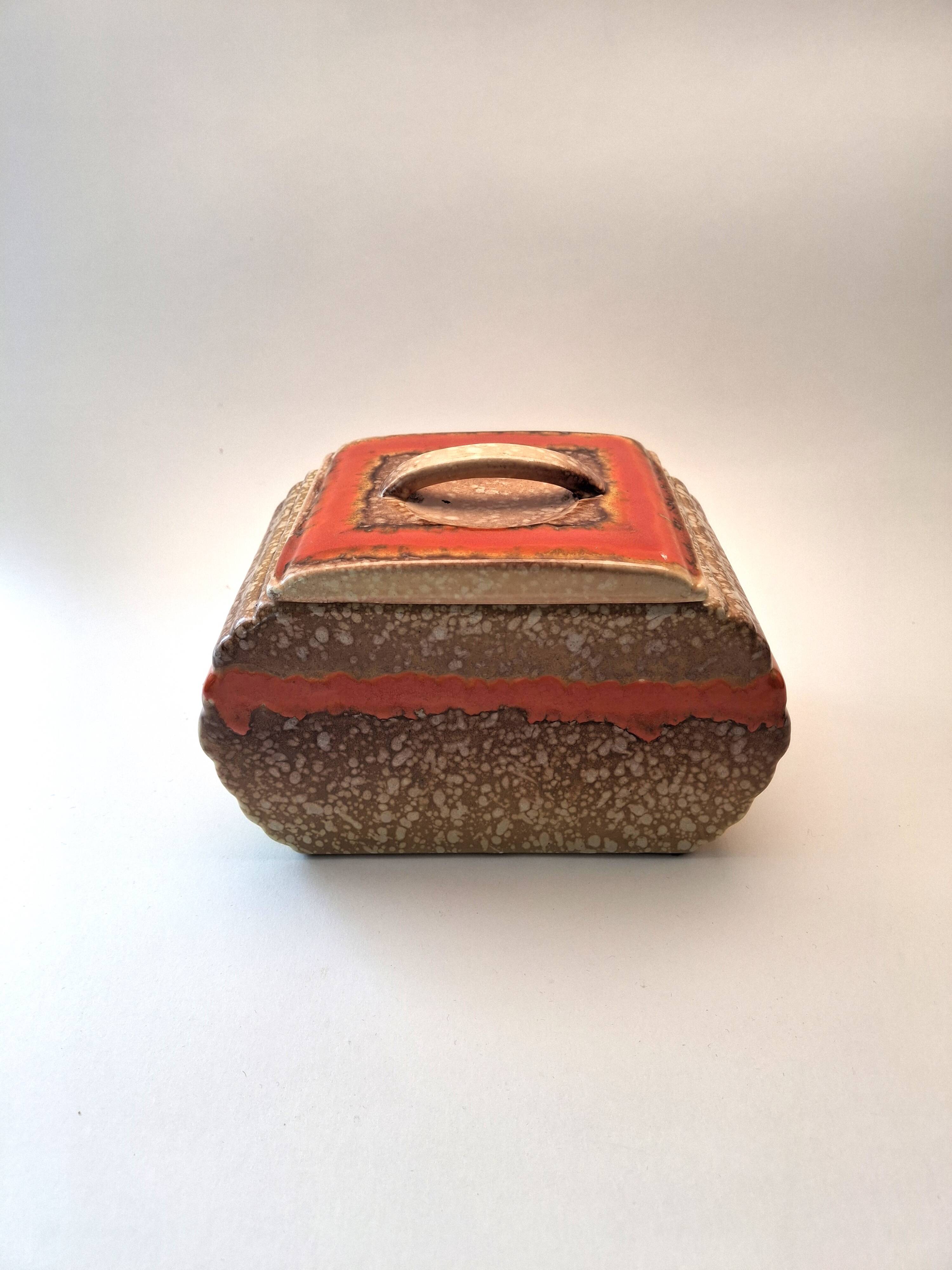 Vintage Art Deco Ceramic Cookie or Candy Jar (1930s)