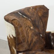 Fauteuil art déco en peau de vache