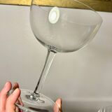 Two giant champagne tasting glasses Baccarat