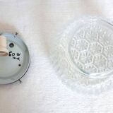 1970s Retro Vintage Ceiling Light / Wall Lamp with Flower Power Design, Cabochons