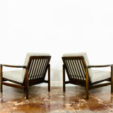Pair of B-7522 armchairs by Zenon Bączyk, 1960's